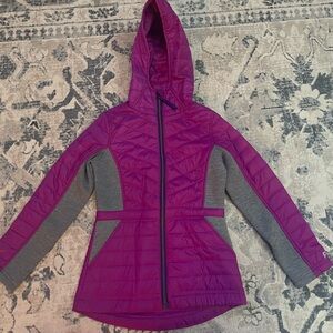 Kids Purple and Gray Hooded Jacket